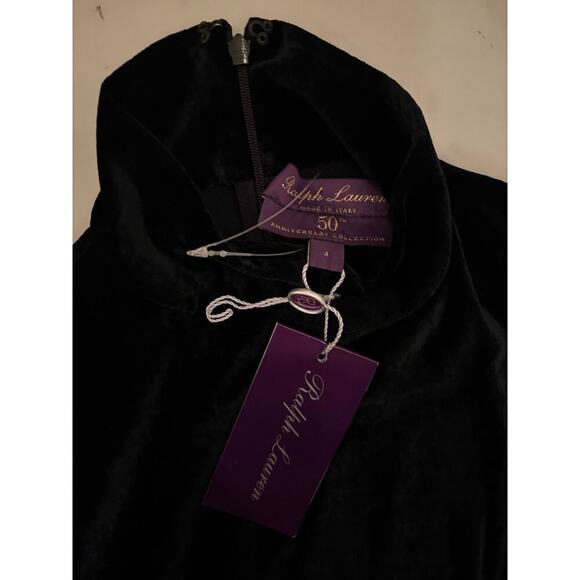 Ralph Lauren Collection Turtleneck Velvet Dress Runway Long Gown Anniversary 4 - Picture 7 of 14